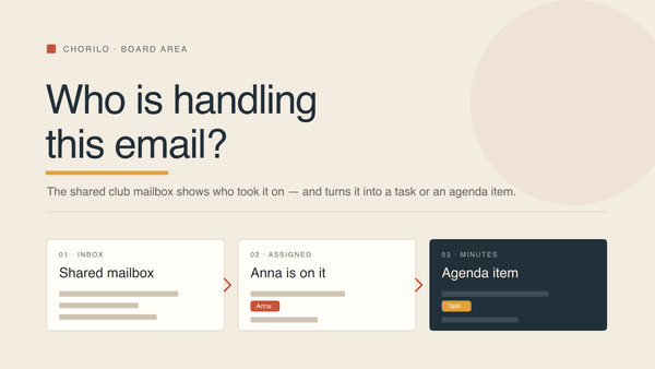 The Board Area: Shared Mailbox, Minutes and Tasks in One Place