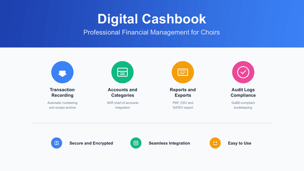 Digital Cashbook for Choirs – Transparent Financial Management Made Easy