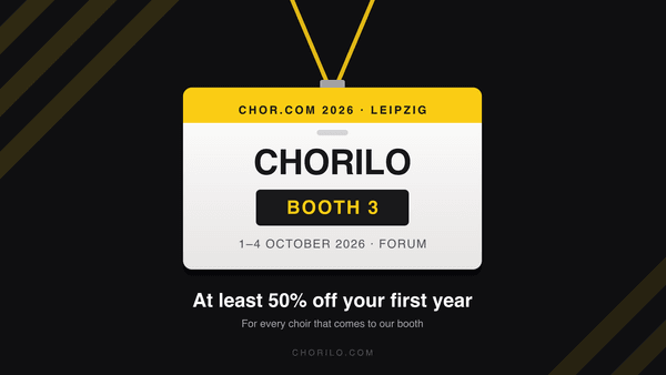 Chorilo at chor.com 2026 in Leipzig – Booth 3