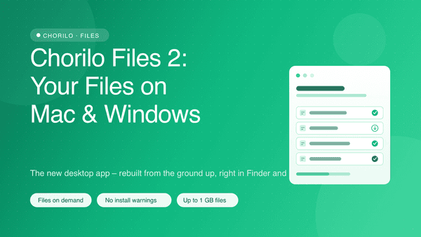 Chorilo Files 2: The New Desktop App for Mac and Windows