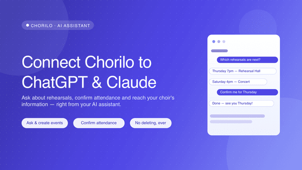 Connect Chorilo to ChatGPT and Claude: Your Choir via AI Assistant