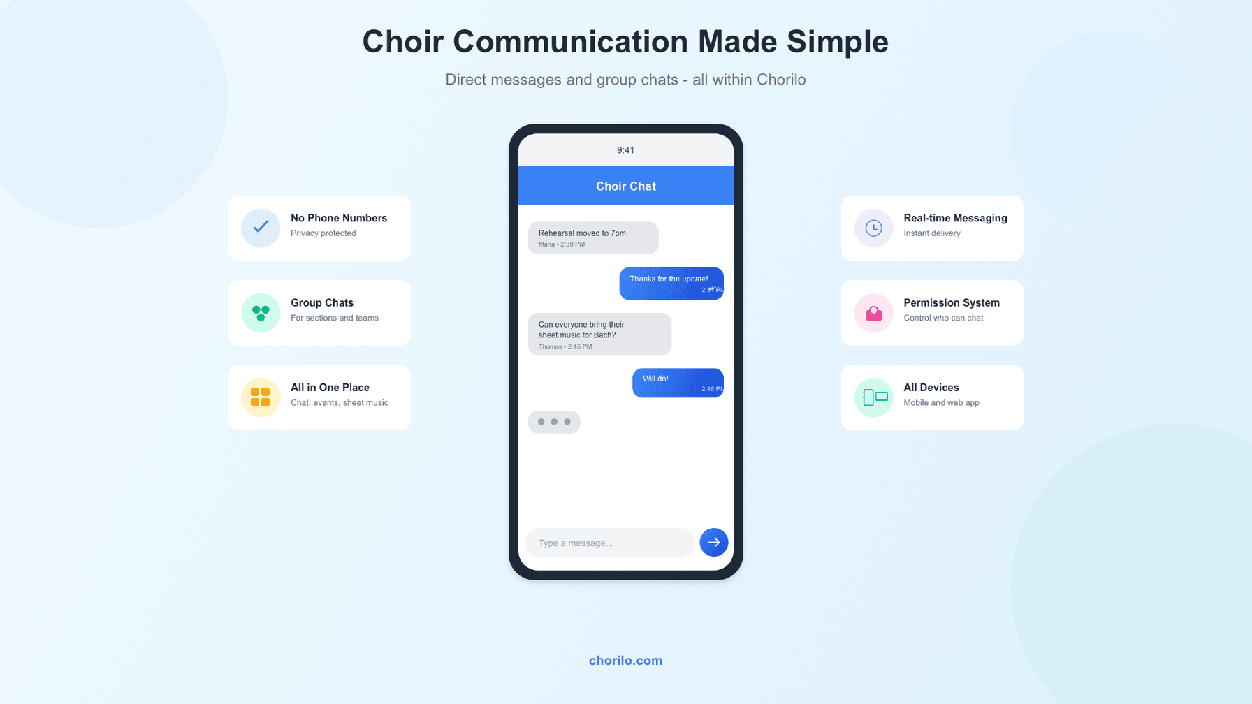 The New Chat Feature: Fast Communication Directly in Chorilo