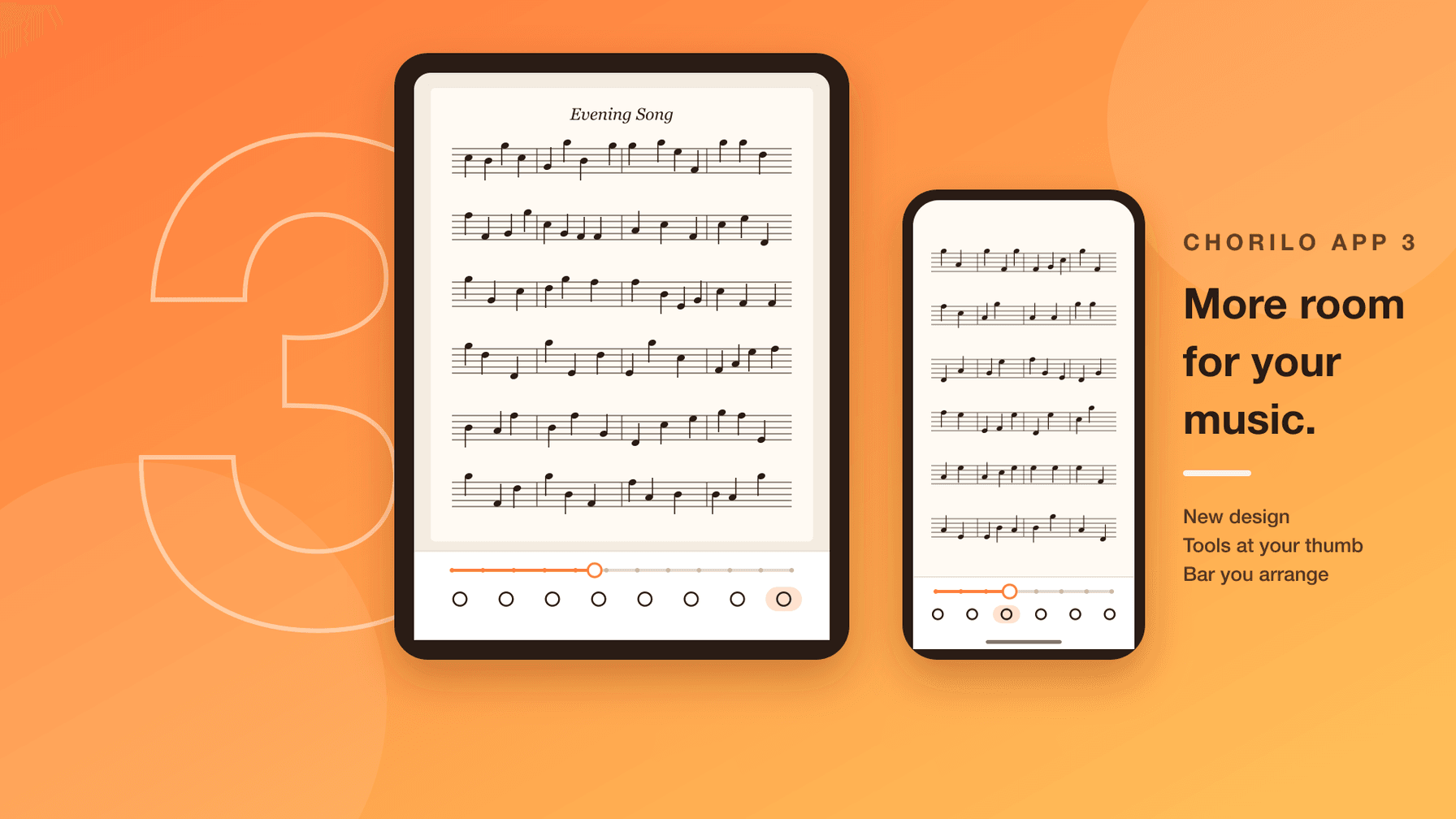 Chorilo 3 : l'application dans un nouveau design – avec plus de place pour vos partitions
