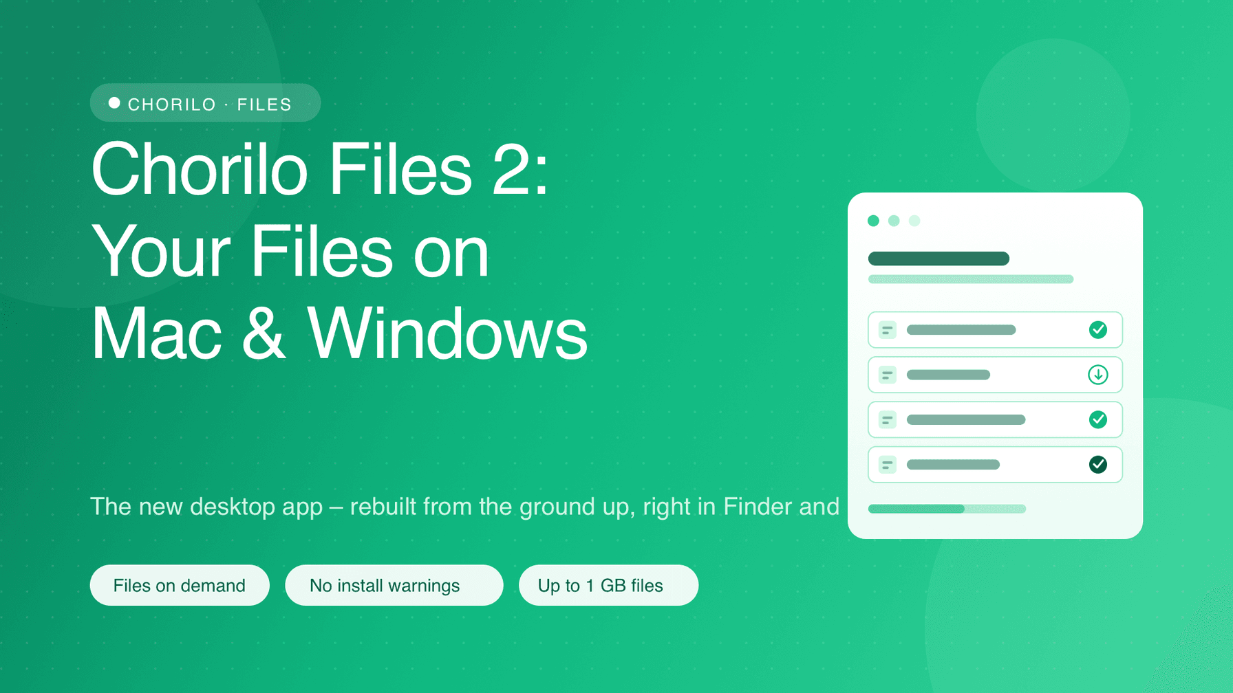 Chorilo Files 2: The New Desktop App for Mac and Windows