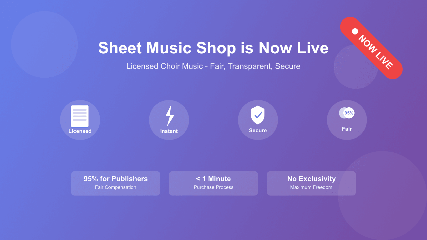 The Chorilo Sheet Music Shop is Now Live